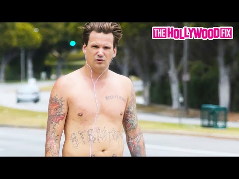 Rod Stewart's Son Sean Shows Off His Tattoo's While Going Shirtless For A Walk In Beverly Hills, Ca