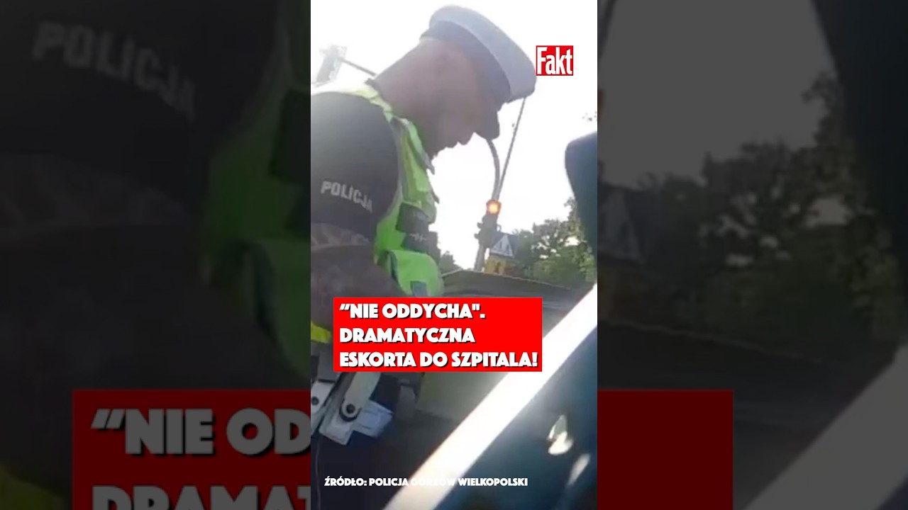 Kierowca poprosił policjantów o pomoc! Dramatyczna eskorta do szpitala 