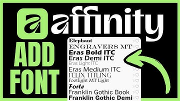 How To ADD FONT In Affinity By Canva (QUICK & EASY) 2025