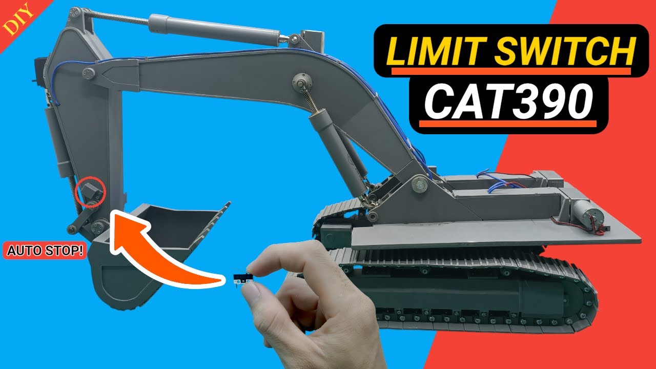 DIY Excavator CAT 390 From PVC| Part 08- Limit Switch.