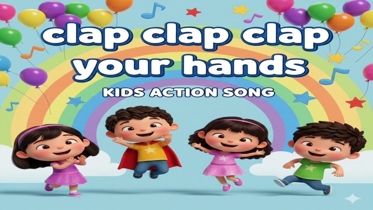 Clap Clap Clap Your Hands 👏 | Fun Action Song for Kids | Jump Run Dance Sing 🎶