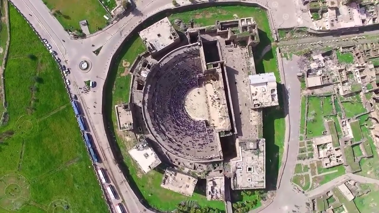 مجوز درازي |  تصوير جوي رائع قلعة بصرى الشام