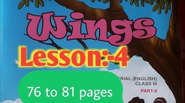 Wings...Class 3...Part 2.. Lesson 4...page 76 to 81...All activity solved... #esho_amra_shikhi