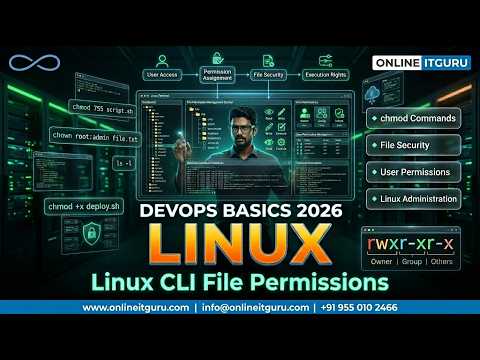 DevOps Basics 2026 | Linux System Administration | Linux CLI File Permissions | OnlineITGuru