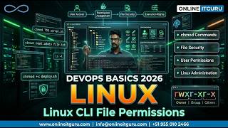 DevOps Basics 2026 | Linux System Administration | Linux CLI File Permissions | OnlineITGuru