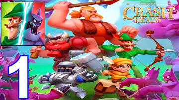 Crash Heads - Gameplay Walkthrough - Level 1 - 5  Part 1 (Android,ios)