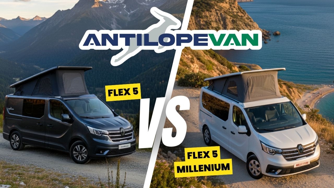 Flex 5 or Flex 5 Millennium? Discover our two 5-seater models - Antilope VAN