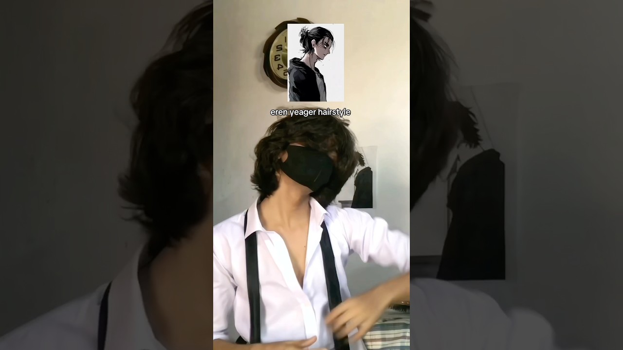 Eren yeager hairstyle tutorial 🥷 