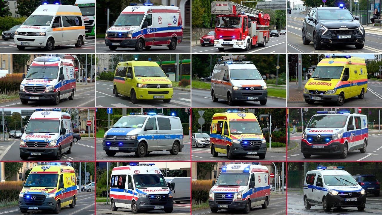 🇵🇱 Policja, Straż Pożarna i Karetki pogotowia w Poznaniu - Emergency Service Responding in Poznań #2