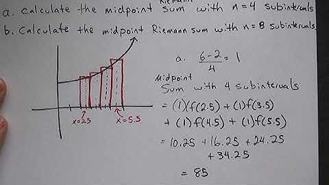 Calculus: Midpoint Riemann Sums