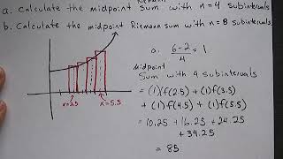 Calculus: Midpoint Riemann Sums