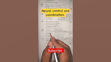 Neural control and coordination MCQ practice 🎯 #neet #aiims #biology #neetbiology #shorts