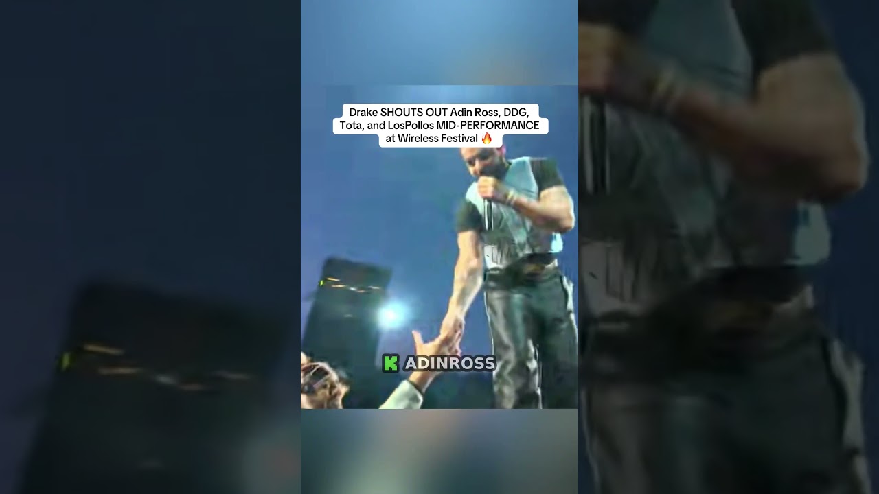 Drake SHOUTS OUT Adin Ross, DDG, Tota, and LosPollos MID-PERFORMANCE at Wireless Festival 🔥