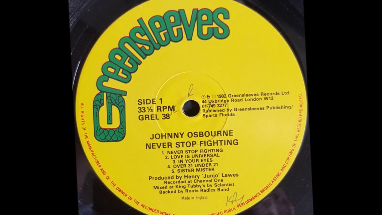 Johnny Osbourne - Never Stop Fighting + Dub
