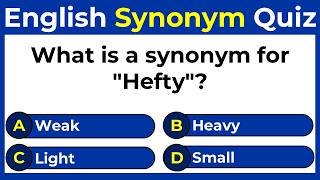 English Synonyms Quiz: Can You Score 15/15?