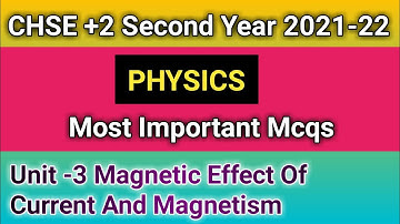 Important Mcq +2 Second Year Physics Part 3 | Chse board exam 2022