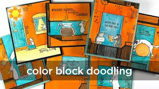 Color Block Doodling Cards (inspired by Isabelle Arsenault) screenshot 3