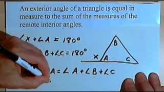 Exterior Angle Theorem for Triangles 128-2.12
