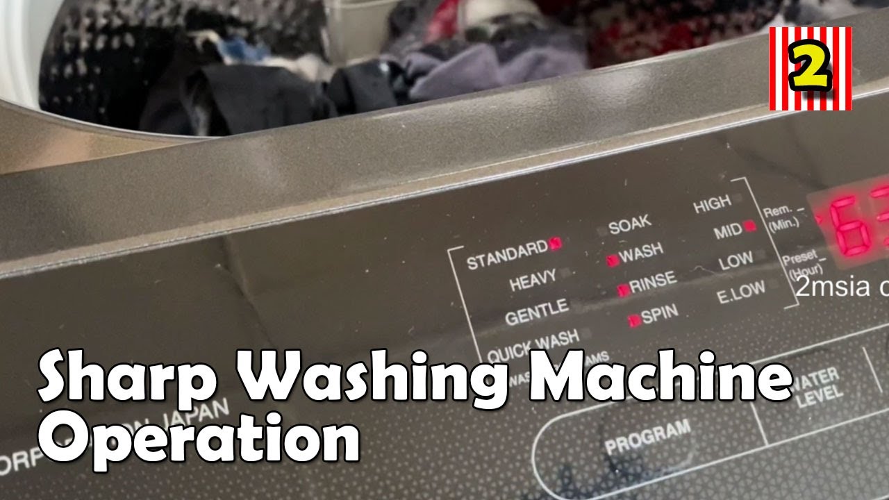 Sharp Top Load Washing Machine ESX159 Start Operation Experience YouTube