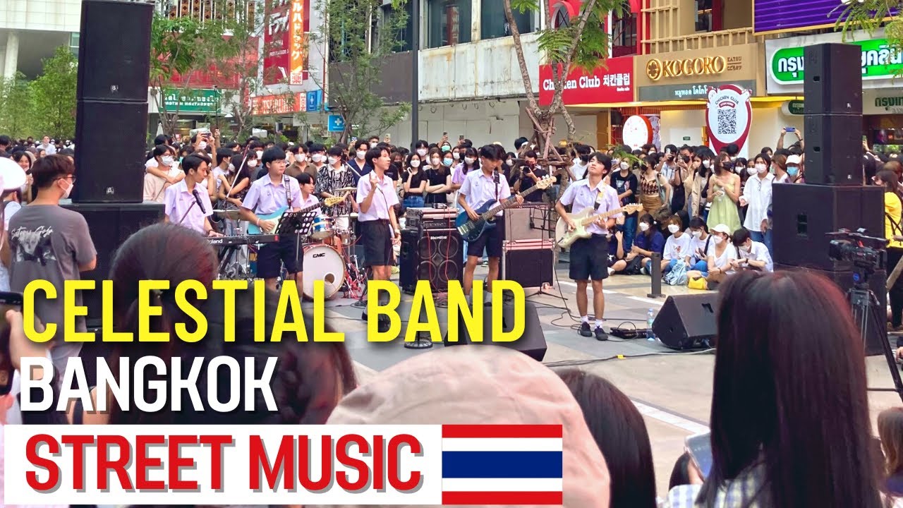 🎵 Street Music #6 - CELESTIAL BAND - Music at Siam Square Bangkok, Thailand in 4K
