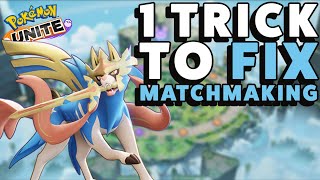 1 Trick to Fix Matchmaking | Pokemon Unite
