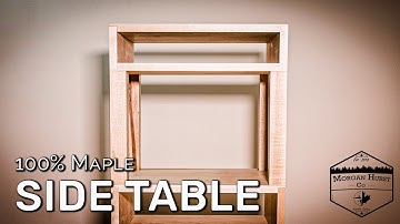 How to Build a solid Maple Side Table, Nightstand with Walnut Accents | Woodworking
