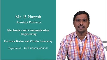UJT Characteristics EDC Lab by Mr B Naresh