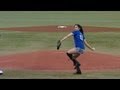 Sarah Silverman throws out first pitch, throws down her glove