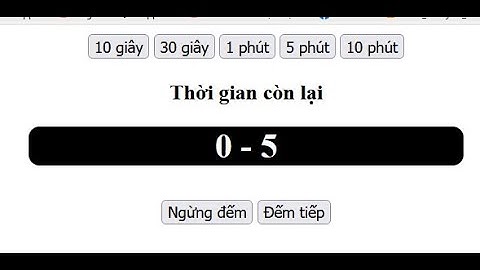 Javascript - Tạo Đồng hồ đếm ngược