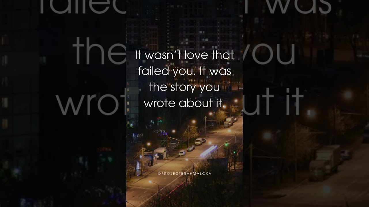 Are you ready to let go of the love story? 