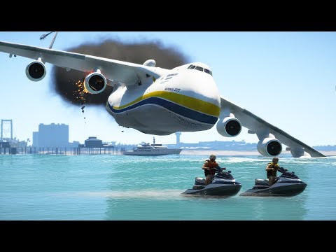 World's Biggest Plane (AN-225) Emergency Landing On Water | GTA 5