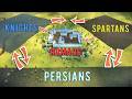 Battle Of 4 Armies: Persians - Knights - Spartans - Generals - UEBS 2