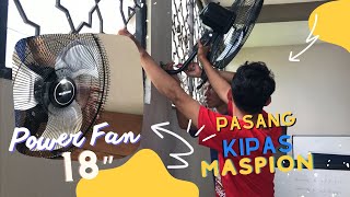 Cara Pasang Kipas Dinding MASPION Power Fan 18 inch