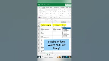 Finding and counting unique values with Excel #focusinguide #exceltips #tutorial  #shorts