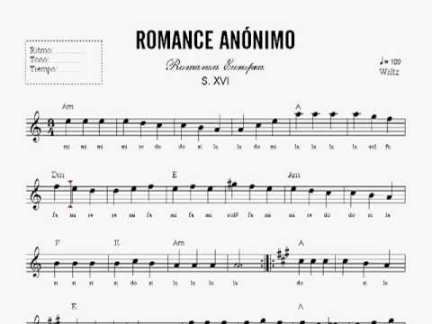 LECCION 87 - PARTITURA ROMANCE ANONIMO | CURSO DE PIANO EN DVD | NIVEL  BASICO 2 - YouTube