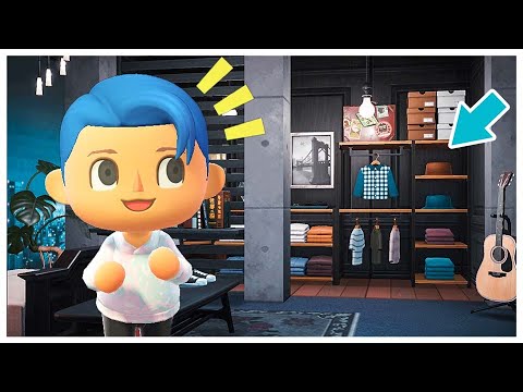 I designed a walk-in closet in Animal Crossing