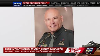 Deputy stabbed while responding to car fire in Butler County; Suspect in custody