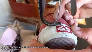Vans Shoes Fabric Repair Stitching Machine Demonstration | Repair Tahi ng Sapatos Gamit Machine