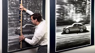 Talented artist crafts iconic Porsche 911 Silhouette in charcoal #shorts by Rumble Viral 783 views 8 days ago 36 seconds