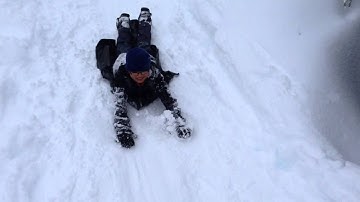 Garbage bag sledding on Mt Seymour