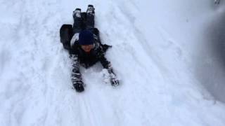 Garbage bag sledding on Mt Seymour