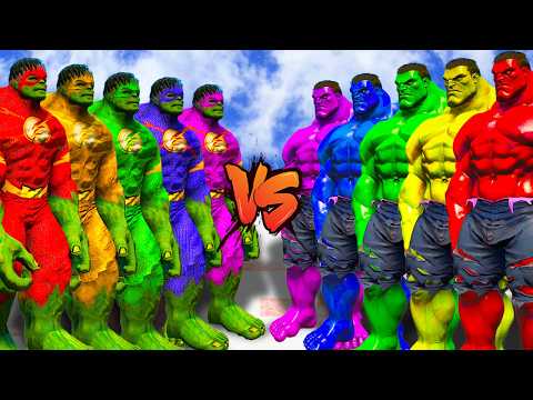 TEAM HULK COLOR VS TEAM HELL HULK COLOR - HULK BATTLE - EPIC SUPERHEROES WAR