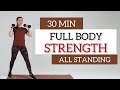 30 min STANDING FULL BODY STRENGTH  WORKOUT / With Dumbbells /FULL BODY FAT BURN  / Home workout