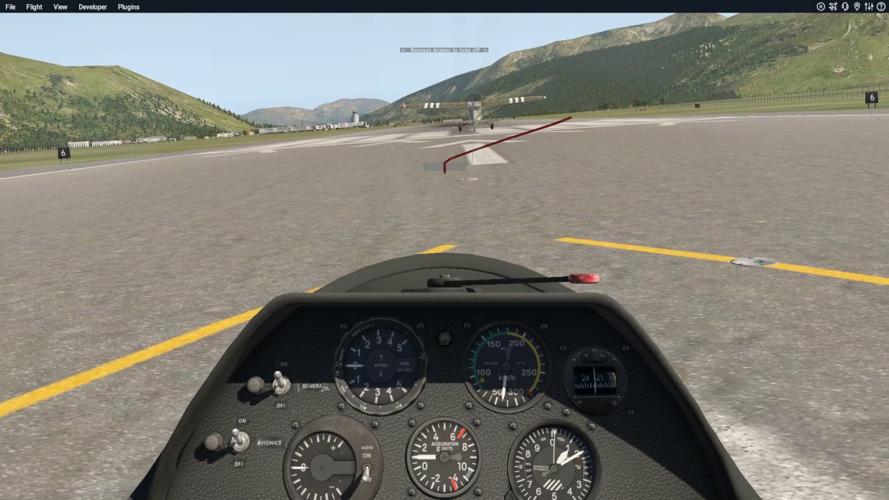 ASK-21 Cross Wind Aerotow Takeoff