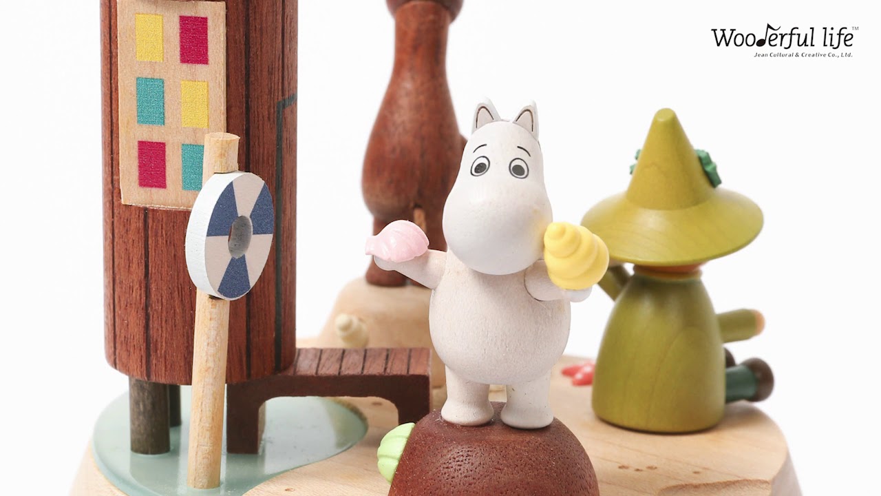 Taiwan 【Moomin Family's Bathing Hut】Multi Rotate Music Box