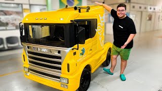 O REALISTA MINI CAMINHÃO COM MOTOR DE MOTO (FUNCIONA DE VERDADE O MINI SCANIA)