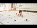 【破れにくい素材!】ベビーマット プレイマット やわらかクッションマット ロールマット XPE素材 防水 防音 抗菌 リバーシブル 大判 おしゃれ 北欧 出産祝い 赤ちゃん GU MODE