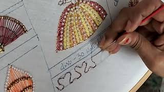 Water Filling aari work Stitch Tutorial | Beginner Friendly Design