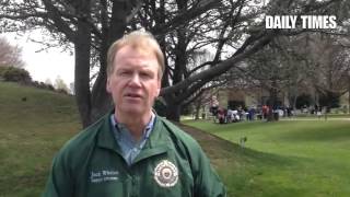 Delaware County DA Jack Whelan talks about the educational and fun Community Day at Rose Tree Park.