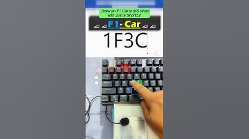 Draw an F1 Car in MS Word with Just a Shortcut #thoicongnghe #keyboard #asmr #tricks #tutorial